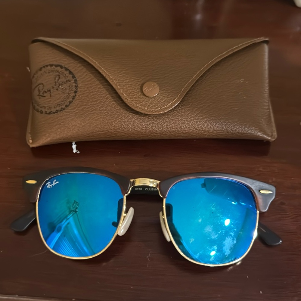 Blue Ray-Ban glasses